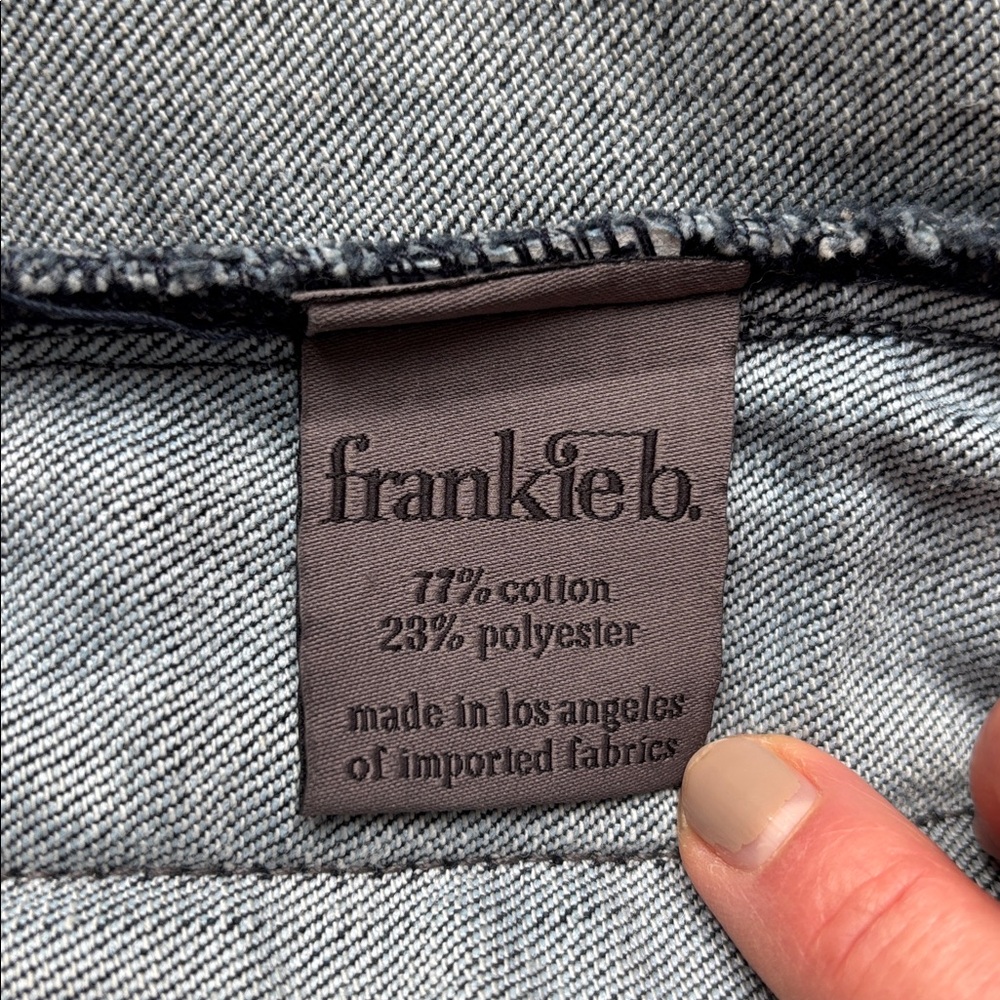 Frankie B Moto Denim Jacket Women's 6 - Picture 8 of 12